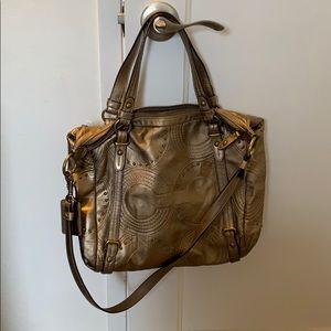 Coach Metallic Gold Shoulder Bag